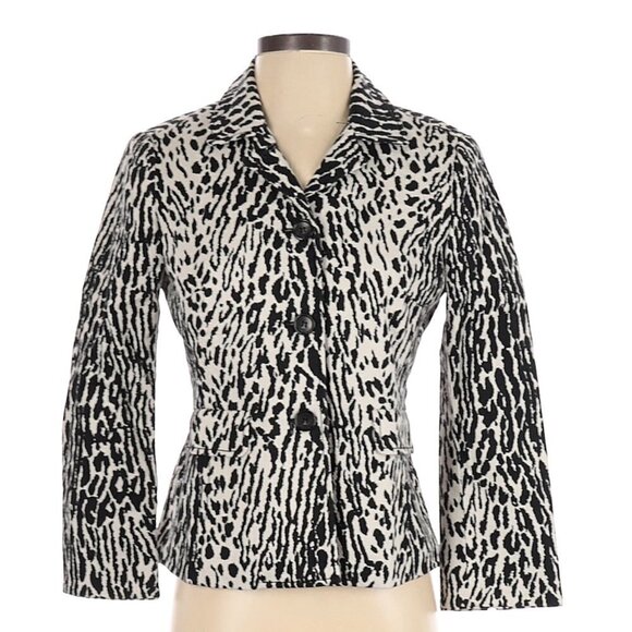 Talbots Animal Print Blazer Size‎ 4 (Petite) - Picture 1 of 2